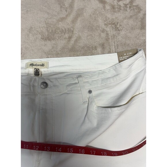 Madewell The Plus Perfect Vintage Wide Leg Crop Jean Tile White Sz 20W NJ406 - Picture 10 of 16